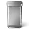 Simplehuman 45 Liter Rectangular Kitchen Step Trash Can with Soft-Close Lid, Brushed Stainless Steel CW2024 - alternate 5